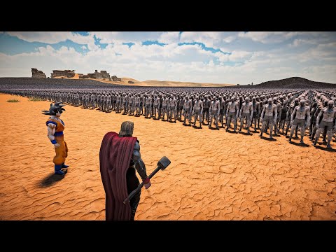 SON GOKU & THOR VS 1,000,000 ZOMBIES - Battle Simulator