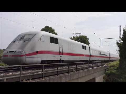Fernverkehr auf der linken Rheinstrecke bei Brühl - BR 101, 120, 401, 402, und 442