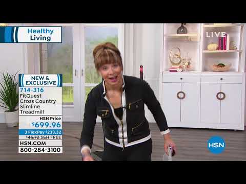 FitQuest Cross Country Slimline Treadmill with Digital D...