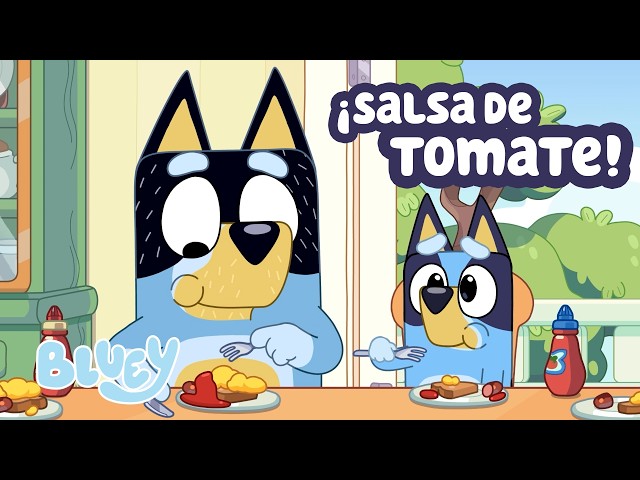 ¡Es hora de probar la salsa de tomate! 🍅 | Bluey Español Canal Oficial SDDEFAULT Thumbnail
