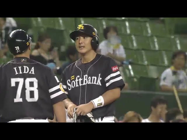 【4回表】ホークス・江川 2点タイムリー3ベースで逆転!! 2016/9/1 L-H