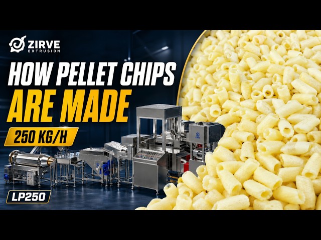 zirve extrusion | كيف تُصنع رقائق شيبس البيليت | خط إنتاج LP250 بطاقة 250 كغ/ساعة