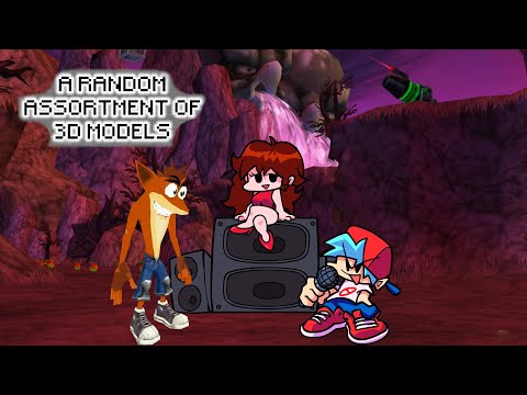 Rockslide Rumble | FNF Mod Showcase (A Random Assortment of 3D Models)