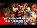 Tygo vertelt over de 7000 knuffels die hij heeft ingezameld voor de Teddy Toss