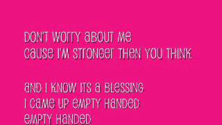 Empty Handed - Kelly Clarkson Lyrics