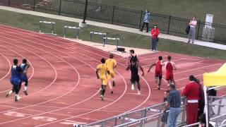 preview picture of video '4x100 Shawnee Heights boys 2nd place at Topeka High Track Meet 2013'