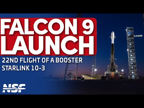 SpaceX Flies a Booster for the 22nd Time - Starlink 10-3 - YouTube