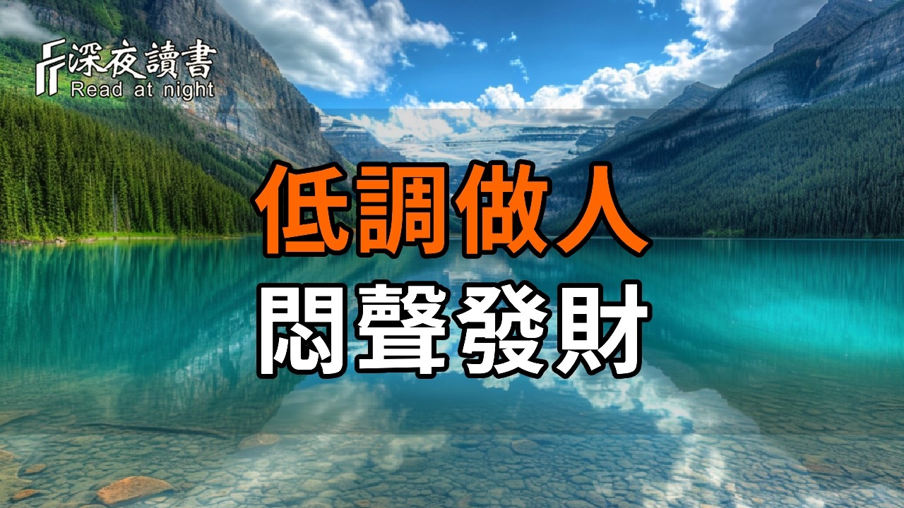 餘生最好的活法：低調做人，悶聲發財！【深夜讀書】#人生感悟 #正能量 #情感 #晚年幸福 #深夜讀書  #內?