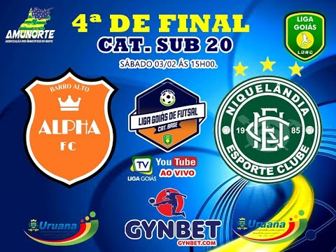 LIGA GOIÁS GYBNET.COM - CATEG. BASE - ALPHA BARRO ALTO  X  NEC FUTSAL