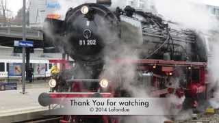 preview picture of video 'DRG BR 01 202 at the Fribourg Station'