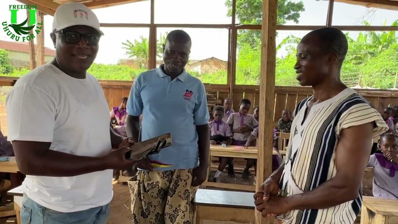 Uhuru for All Donates Tablets to Jusbua Educational Centre | A Drop of Hope in Gomoa Wassa