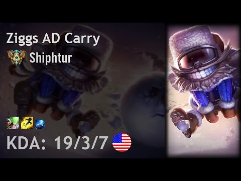 Ziggs AD Carry vs Xerath - Shiphtur - NA Challenger Patch 7.1