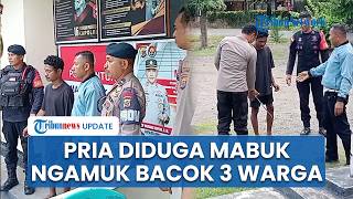 Kronologi Pria Diduga Mabuk Ngamuk Bacok 3 Tetangga Sendiri hingga Luka Berat, Motif Didalam