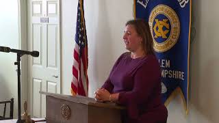 Maggie Martin of Isaiah 58 NH at the Exchange Club of Salem NH meeting