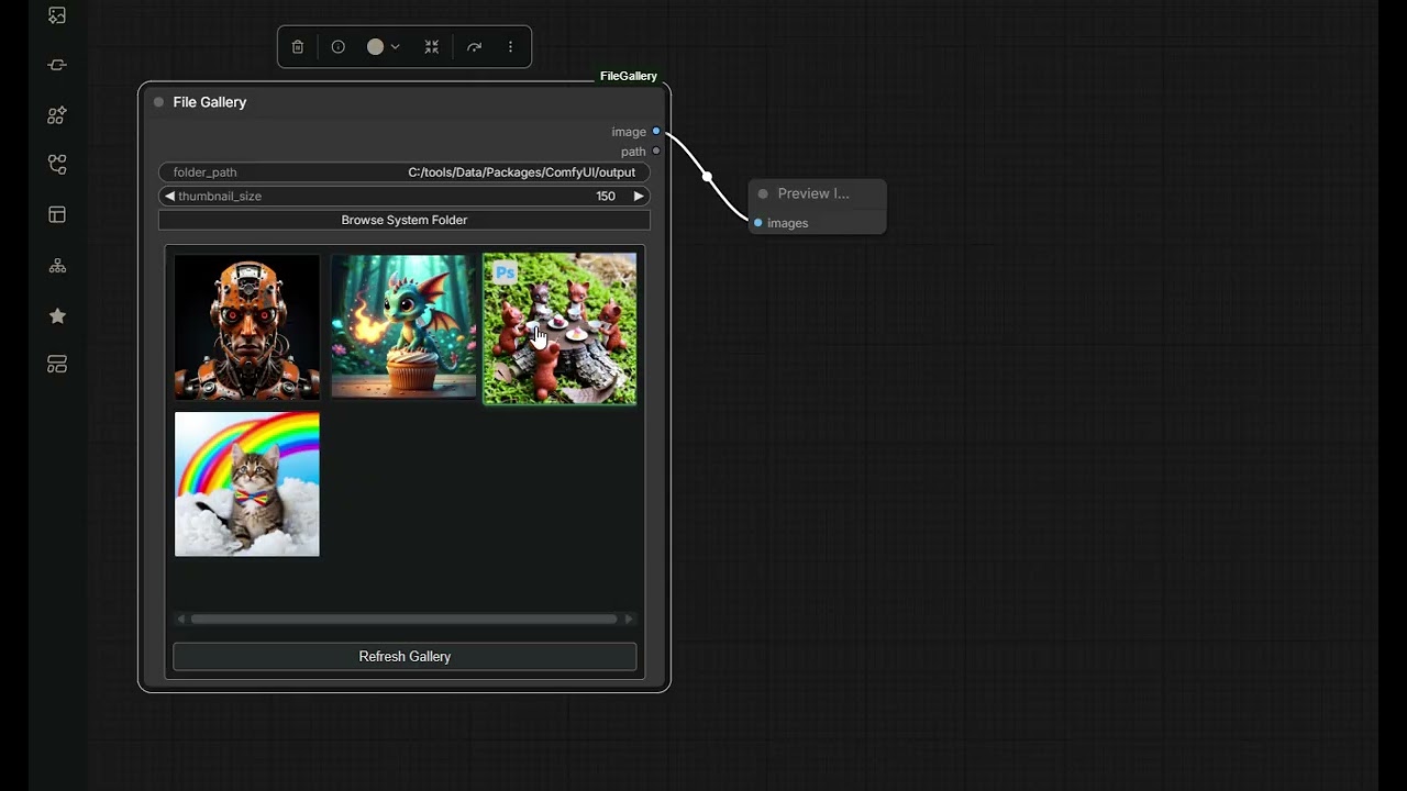 ComfyUI File Gallery Demo