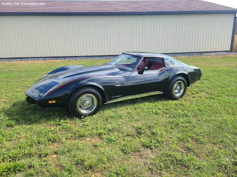 1977 Black Corvette Red Int T Top 4spd For Sale Video