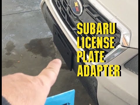 Subaru Forester XT 2018 License Plate Adapter Followup