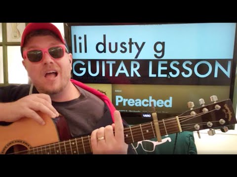 How To Play Preached - Lil Dusty G & Marshmello Guitar tutorial (Beginner lesson!)