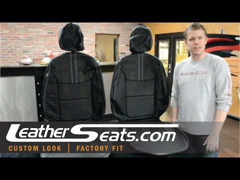 2011 2012 Kia Sorento Black Leather interior conversion upholstery kit - www.LeatherSeats.com