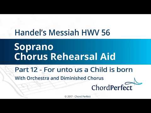Handel's Messiah Part 12 - For unto us a Child is born - Soprano Chorus Rehearsal Aid