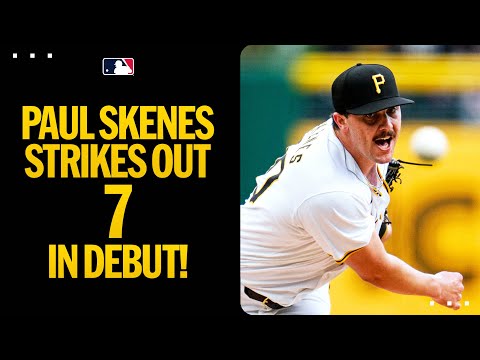 Paul Skenes fans 7 in his MLB debut! (100+ mph HEAT!) ????