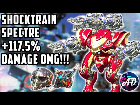 OMG! SHOCKTRAIN SPECTRE INSANE +117.5% DAMAGE With OVERDRIVE UNIT | War Robots Mk2 Gameplay WR