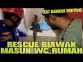 RESCUE OF A LARGE LIZARD THAT ENTERED A RESIDENT S HOUSE