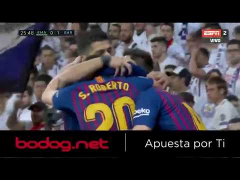 Golazo de crack de rakitic para abrir el marcador ante el Real Madrid