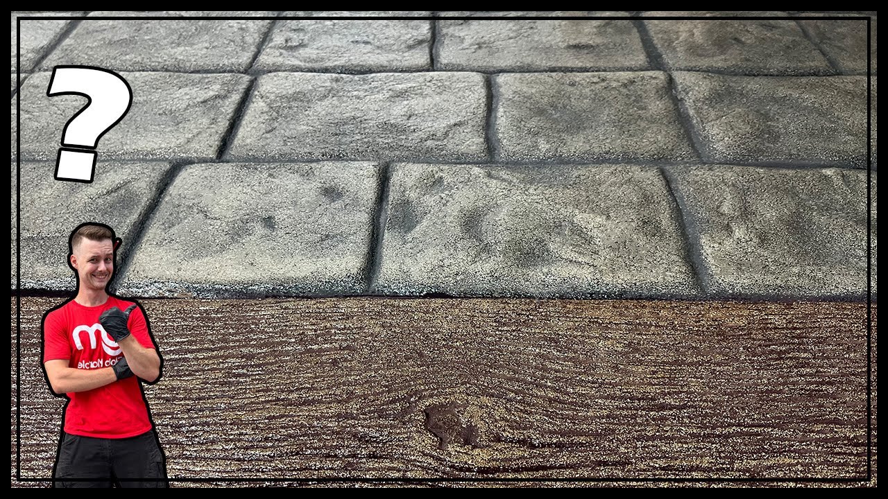 SM 5600 & SM 7110 Concrete Stamp Demo. Espresso & Magnet Finish