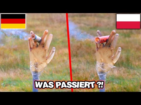 Experiment: Böller vs Hand ! Deutsche + Polenböller im Test  !