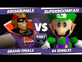 Port Priority 9 GRAND FINALS SuPeRbOoMfAn Luigi Vs KrisKringle Ness Captain Falcon Smash 64