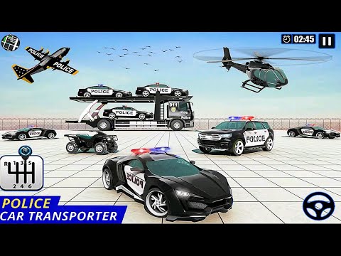 Police Cargo Transporter Truck: Police Muscle Modern Vehicles Driver - Android iOS Gameplay