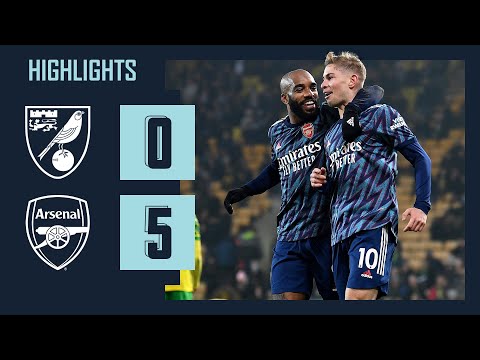HIGHLIGHTS | Norwich vs Arsenal (0-5) | Premier League | Lacazette, Saka, Smith Rowe, Tierney