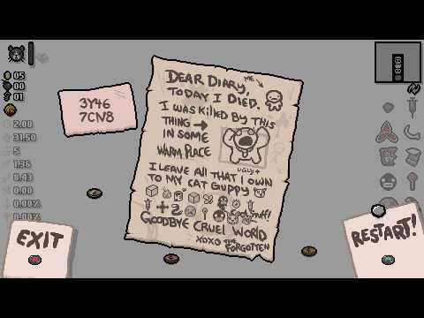 The Binding of Isaac: Afterbirth+ - The Forgotten vs. Ultra Greedier (failed attempt)