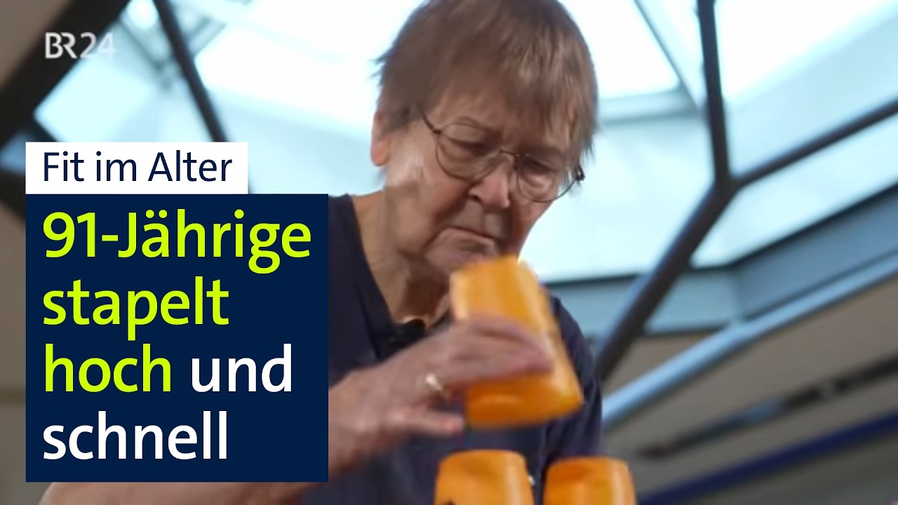 Becherstapeln mit 91: Beim Sport Stacking macht ihr niemand was vor | Abendschau | BR24
