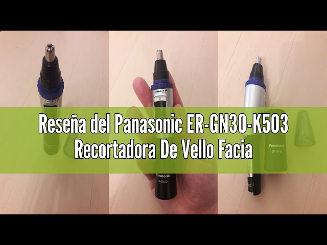 Vídeo relacionado con Panasonic ER-GN30-K503 Recortadora De Vello Facial para Nariz y Orejas, Húmedo/Seco, Cuchilla Hipoalergénica de Doble Filo, Sistema de Limpieza Vortex, Inalámbrico, Negro