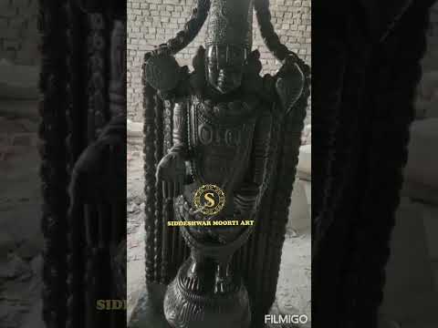 Black Marble Tirupati Balaji Statue