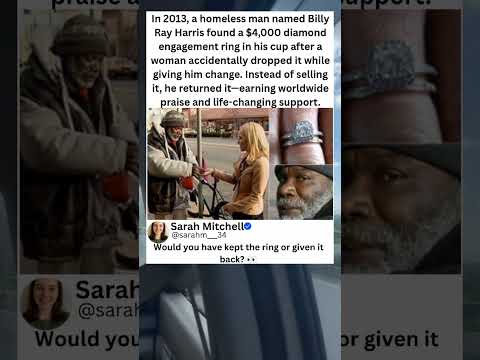 HOMELESS MAN RETURNS $4K ENGAGEMENT RING 💍❤️ #Inspiring #Kindness #Shorts