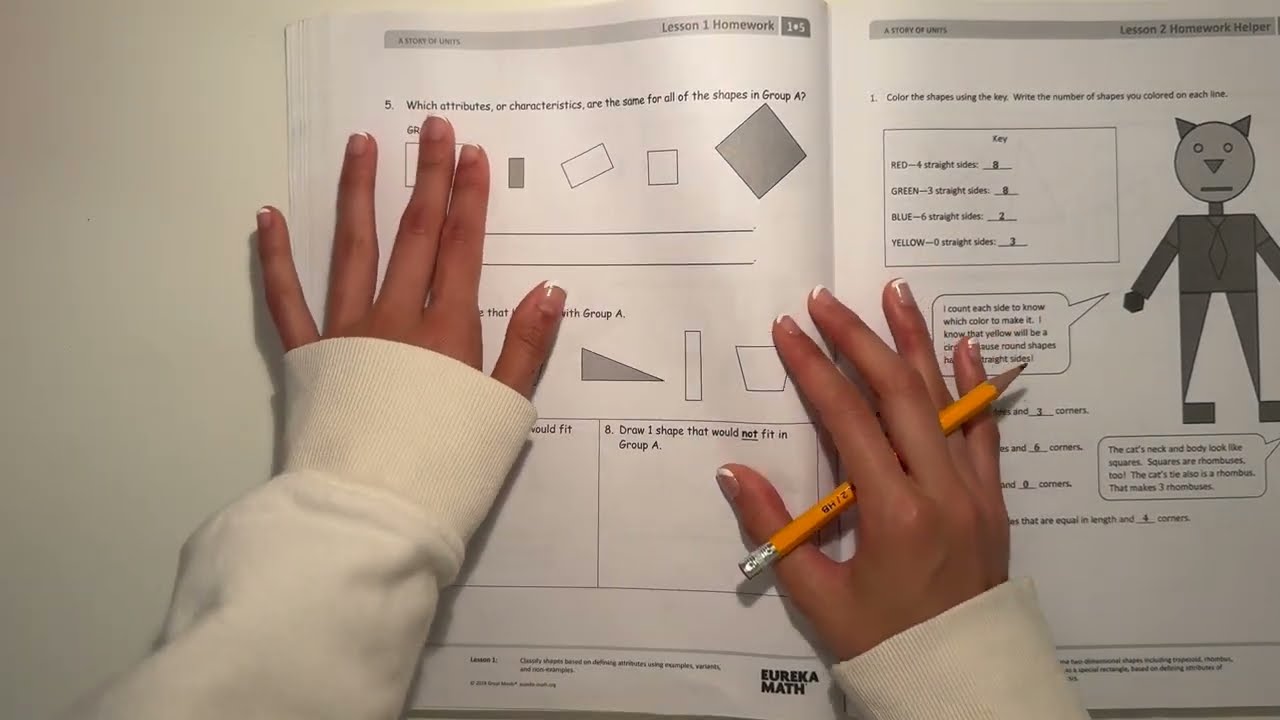 Eureka Math Grade 1 Module 5 Lesson 1 Homework | #mathwithaubrey #answers