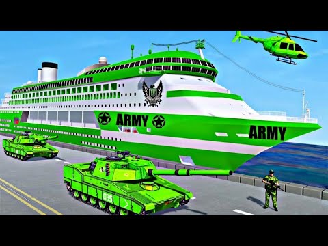 US Army Ship Transport:Tank Simulator Games GamePlay [Tito Gamer]