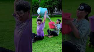 The Water Challenge, it's so exciting!! 😂 #partygames #familygames #funny