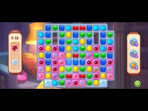 HomeScapes Level 659 Walkthrough || Cherry Bubble Collectable || 10 Moves Left