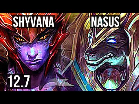 SHYVANA vs NASUS (TOP) | Rank 4 Shyvana, 2/1/3 | KR Master | 12.7