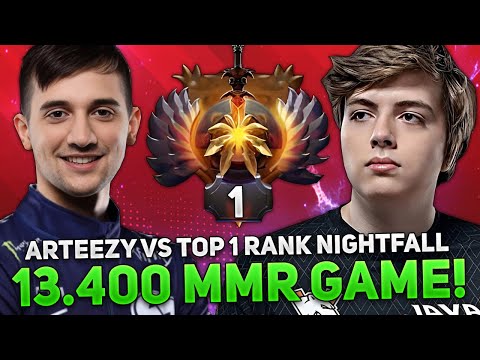ARTEEZY vs TOP 1 RANK NIGHTFALL in 13.400 AVERAGE MMR GAME! | RTZ on NATURE'S PROPHET CARRY!