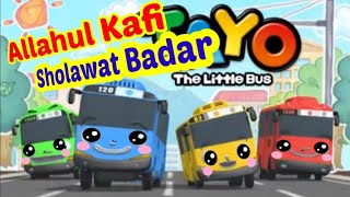 Download lagu ALLAHUL KAFI || SHOLAWAT BADAR 🎶 Islamic children's song Tayo version mp3