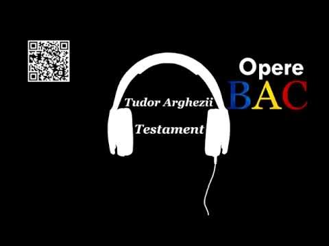 Tudor Arghezi - Testament | Modernism - OPERE BAC