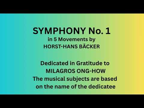SYMPHONY No.  1 by HORST-HANS BÄCKER