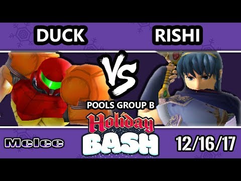 Holiday Bash SSBM - P1 | Duck (Samus) VS VGBC | Rishi (Marth) - Melee Pools