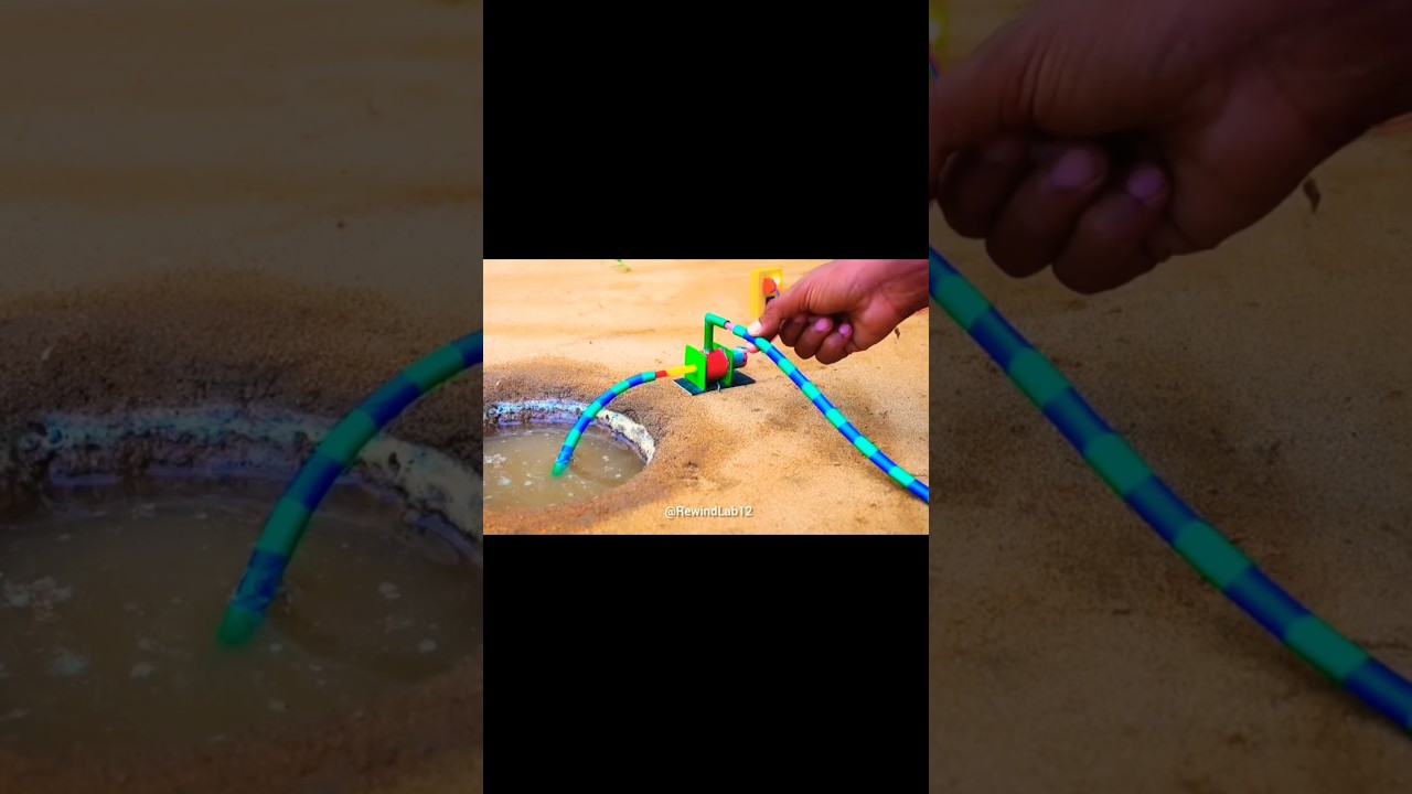 Miniature Hand Pump Working Model Making | Science Project