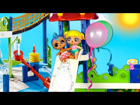 LOL Baby Goldie Water Park Morning Routine & Supermarket